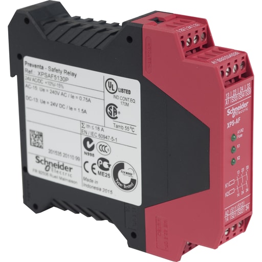 Square-D / Schneider - Square D XPSAF5130P 24 VDC 3NO 3-LED Display Safety Relay Module