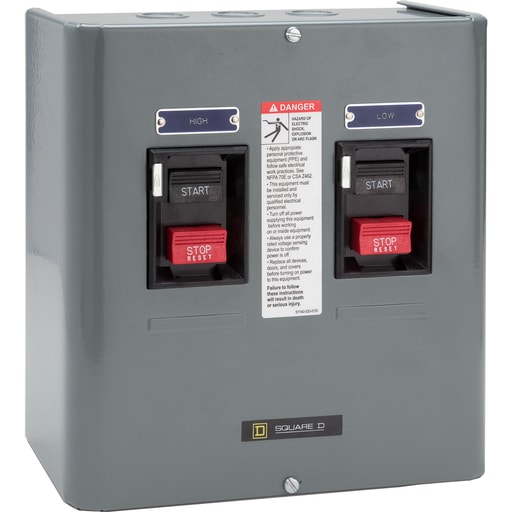 Square-D / Schneider - Square D 2512MBG1 600 VAC 18 Amp 3 Hp 3-Pole NEMA 1 Surface Mount Non-Reversing Manual Starter