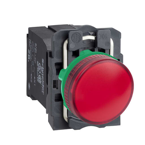 Square-D / Schneider - Square D XB5AV34 22 mm 120 VAC 14 mA Red Round Pilot Light with LED