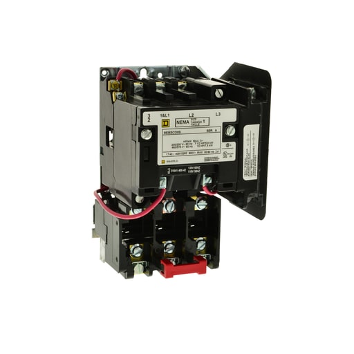 Square-D / Schneider - Square D 8536SCO8V02S 110/120 VAC 27 Amp 10 Hp 2-Pole Open Type Full Voltage Non-Reversing Magnetic Starter