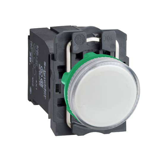 Square-D / Schneider - Square D XB5AV31 22 mm 120 VAC 14 mA White Round Pilot Light with LED