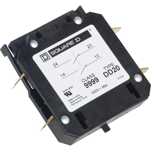 Square-D / Schneider - Square D 9999DD20 600 VAC 5 Amp 2NO Auxiliary Contact
