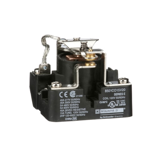 Square-D / Schneider - Square D 8501CO15V36 12 VAC 30 Amp 1-Pole SPDT 1NO 1NC Panel Mount AC Operated Power Relay
