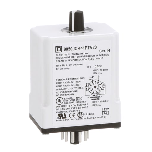 Square-D / Schneider - SQD 9050JCK41PTV20 TIMER RELAY 240V