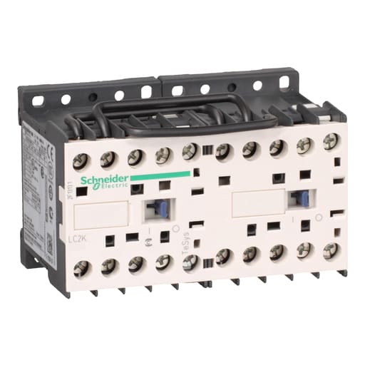 Square-D / Schneider - Square D LC2K0610G7 575 VAC 6 Amp 3-Pole 1NO Screw Clamp Terminal Full Voltage Reversing IEC Contactor
