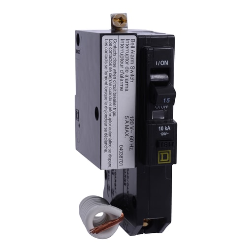 Square-D / Schneider - Square D QOB115EPD2100 1-Pole 15 Amp 120/240 Volt Bolt-On Thermal Magnetic Miniature Circuit Breaker