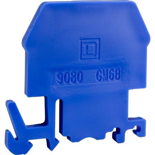 Square-D / Schneider - Square D 9080GML6B Blue NEMA GM6 Terminal Block End Barrier