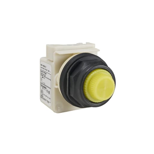 Square-D / Schneider - Square D 9001SKP1Y31 30 mm 120 VAC Yellow Lens Plastic Bezel Standard Round Pilot Light