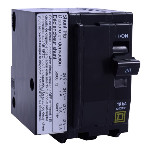 Square-D / Schneider - Square D QO2201042 2-Pole 20 Amp 120/240 Volt Plug-On Thermal Magnetic Miniature Circuit Breaker