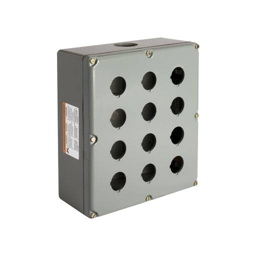 Square-D / Schneider - Square D 9001KY12 9.25 x 10 x 4.16 Inch NEMA 1/3/4/13 12-Hole Push Button Control Station Enclosure