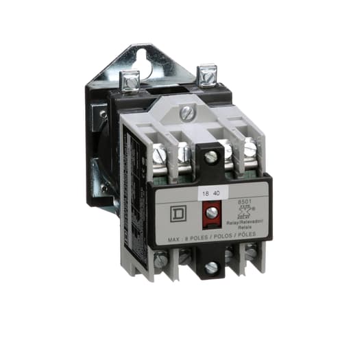 Square-D / Schneider - Square D 8501XDO20V51 12 VDC 10/5 Amp 2-Pole 2NO Panel Mount DC Operated Control Relay