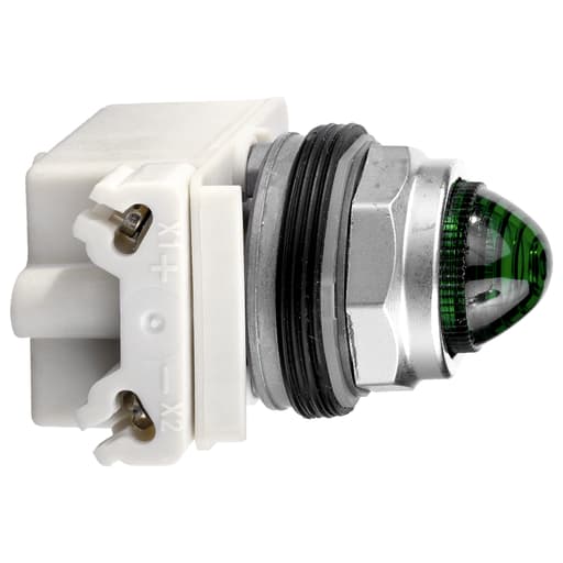Square-D / Schneider - Square D 9001KP31R9 30 mm 6 VAC/VDC Red Lens Metal Bezel Standard Round Pilot Light