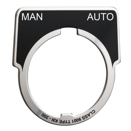 Square-D / Schneider - Square D 9001KN243 40 x 43 mm Aluminum Man-Auto Push Button Standard Legend Plate