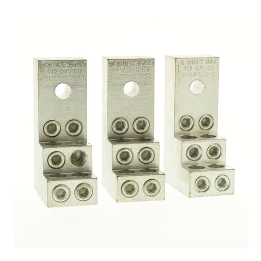 Square-D / Schneider - Square D GS1AW506 400 Amp 12 to 2/0 AWG Copper Conductor Disconnect Switch Distribution Lug