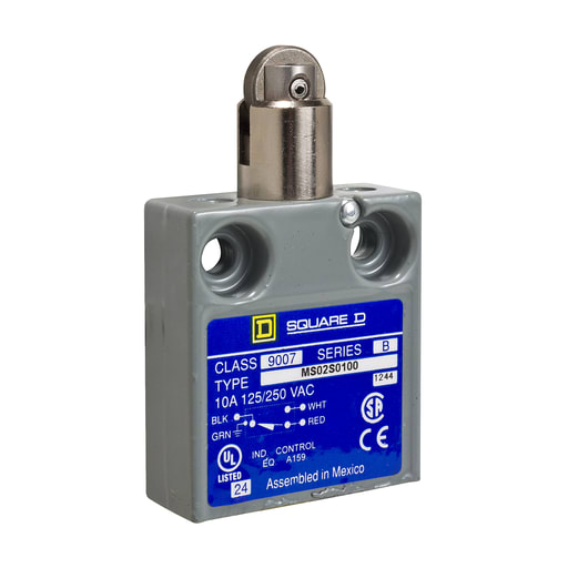 TESENSOR - Square D 9007MS02S0112 240 VAC 28 VDC 10/5 Amp SPDT Snap Action Encapsulated Miniature Heavy Duty Limit Switch
