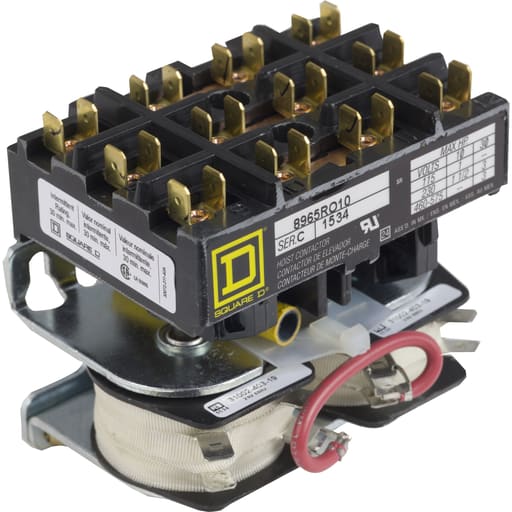 Square-D / Schneider - Square D 8965RO12V01 24 VAC Polyphase 3-Pole 1NO 1NC Open Type Reversing Definite Purpose Hoist Contactor