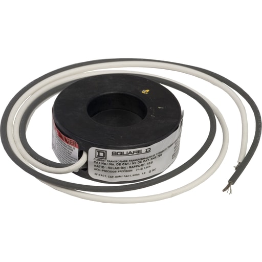 Square-D / Schneider - Square D 2NR750 1.13 Inch 10 kV 600 VAC 50 to 400 Hz 75:5 16 AWG Current Transformer