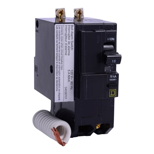 Square-D / Schneider - SQD QOB215EPD2100 MINI CIRCUIT BREAKER, QO, 15A, 2 POLE, 120/240VAC, 10KA, 30MA GRD FAULT B. BOLT ON MOUNT, ALARM SWITCH