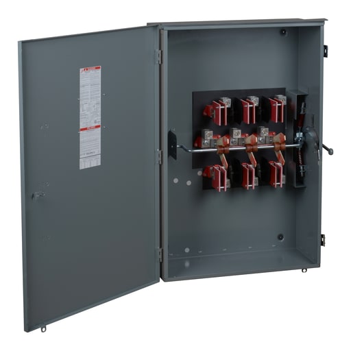 Square-D / Schneider - Square D 82345R 600 VAC 400 Amp 3-Pole Galvannealed Steel NEMA 3R Non-Fusible Double Throw Safety Switch