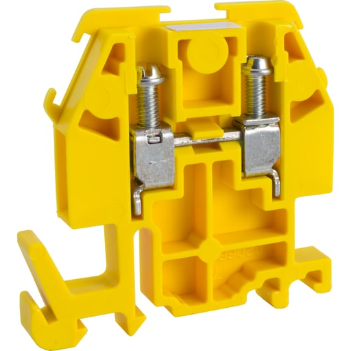 Square-D / Schneider - Square D 9080GMY6 600 Volt 30 Amp 22 to 10 AWG 35 mm Din Rail Terminal Block