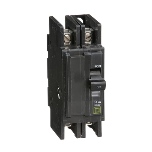 Square-D / Schneider - Square D QOU2605276B 2-Pole 60 Amp 120/240 Volt Thermal Magnetic/Common Trip Miniature Circuit Breaker