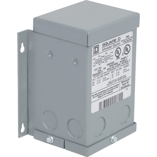 Square-D / Schneider - Square D 100SV82A 0.1 kVa 240 x 480 VAC Primary 24/48 VAC Secondary Dry Type Buck and Boost Transformer