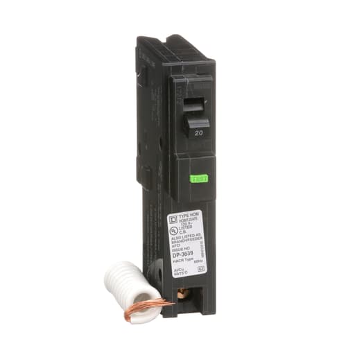 Square-D / Schneider - Square D HOM120AFI 120 Volt 20 Amp Miniature Circuit Breaker