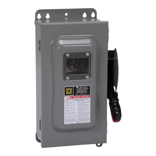 Square-D / Schneider - Square D H362AWKVW 600 VAC 60 Amp 3-Pole Class H/J/K/L/R Fusible Heavy Duty Safety Switch