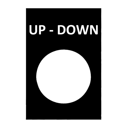 Square-D / Schneider - Square D ZB2BY2370 30 x 40 mm White/Black PVC Up Down Standard Legend Plate