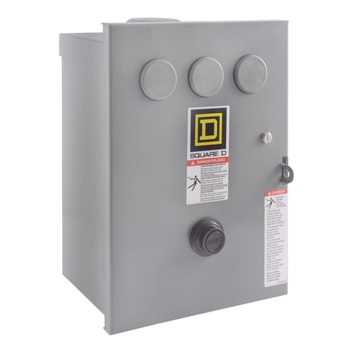 Square-D / Schneider - Square D 8536SBH2V06 440/480 VAC 18 Amp 5 Hp 3-Pole NEMA 3R Full Voltage Non-Reversing Magnetic Starter