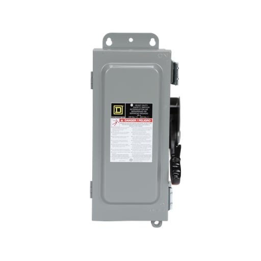Square-D / Schneider - Square D H321AWK 240 VAC 30 Amp 3-Pole Class H/J/K/L/R Fusible Heavy Duty Safety Switch