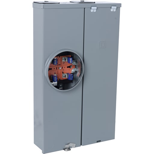Square-D / Schneider - Square D RC8L125S 125 Amp 1-Phase 3-Wire Surface Mount Overhead/Underground Service Ringless Type Meter Main