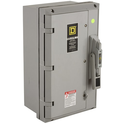 Square-D / Schneider - Square D H363DX 600 VAC 100 Amp 3-Pole Class H/J/K/L/R Fusible Heavy Duty Safety Switch