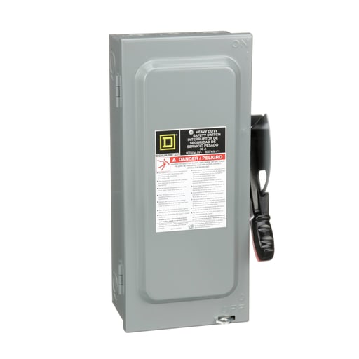 Square-D / Schneider - Square D HU361 600 VAC 30 Amp 3-Pole Non-Fusible Heavy Duty Safety Switch