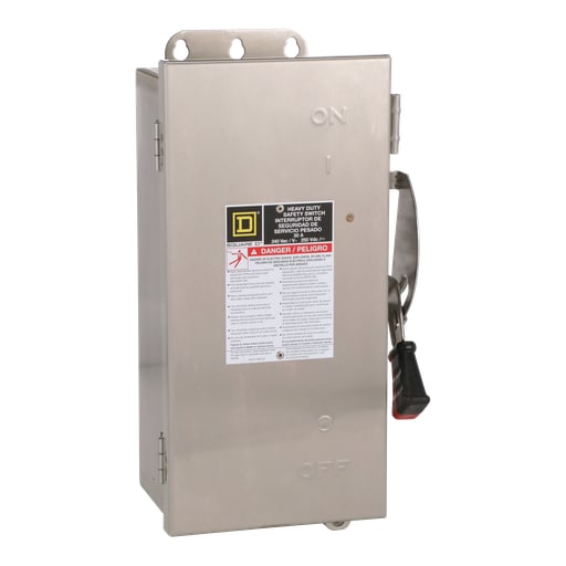 Square-D / Schneider - Square D H221NDS 240 VAC 30 Amp 2-Pole Class H/R Fusible Heavy Duty Safety Switch