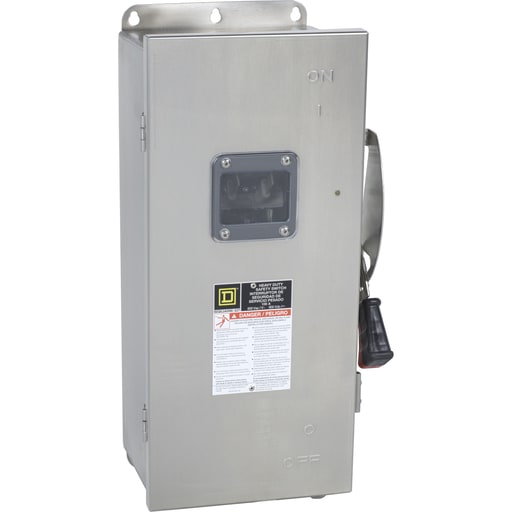 Square-D / Schneider - Square D H363DSVW 600 VAC 100 Amp 3-Pole Class H/J/K/L/R Fusible Heavy Duty Safety Switch