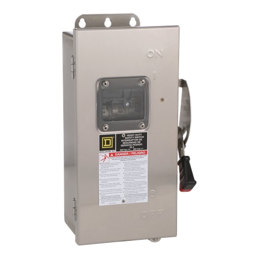 Square-D / Schneider - Square D HU361DSVW 600 VAC 30 Amp 3-Pole Non-Fusible Heavy Duty Safety Switch