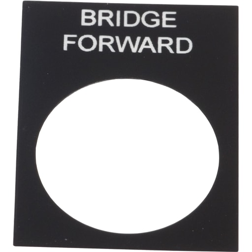 Square-D / Schneider - Square D ZB2BY2343 30 x 40 mm White/Black PVC Bridge Forward Standard Legend Plate