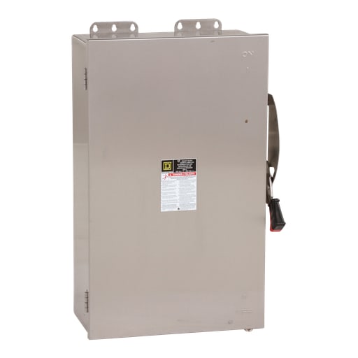 Square-D / Schneider - Square D H364NDS 600 VAC 200 Amp 3-Pole Class H/J/K/L/R Fusible Heavy Duty Safety Switch