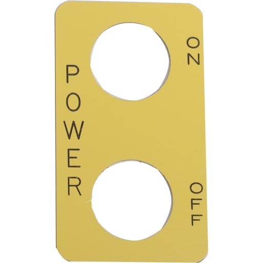 Square-D / Schneider - Square D 9001SKN211 Power On-Off Pendant Station Legend Plate