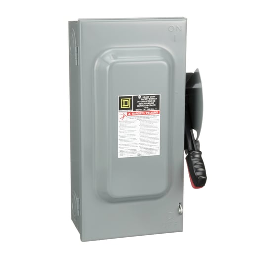 Square-D / Schneider - Square D H362N 600 VAC 60 Amp 3-Pole Class H/J/K/L/R Fusible Heavy Duty Safety Switch