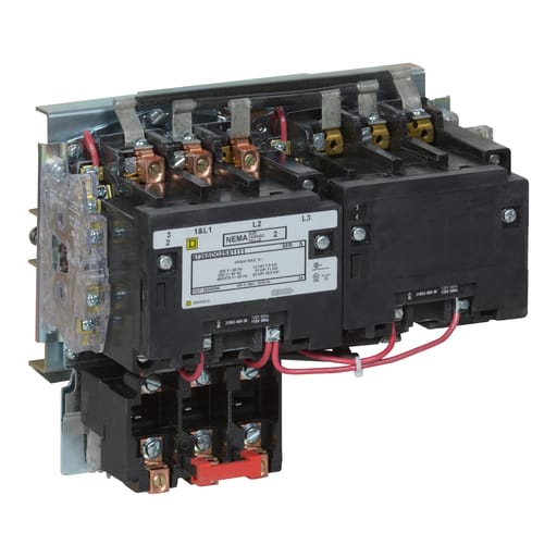 Square-D / Schneider - Square D 8736SDO2V03 220/240 VAC 45 Amp 25 Hp 3-Phase 3-Pole Open Type Full Voltage Reversing Magnetic Starter