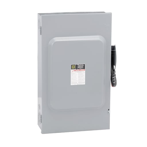 Square-D / Schneider - Square D H364N 600 VAC 200 Amp 3-Pole Class H/J/K/L/R Fusible Heavy Duty Safety Switch