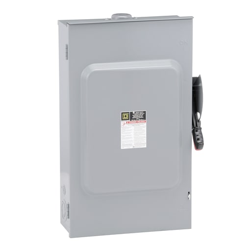 Square-D / Schneider - Square D H364RB 600 VAC 200 Amp 3-Pole Class H/J/K/L/R Fusible Heavy Duty Safety Switch