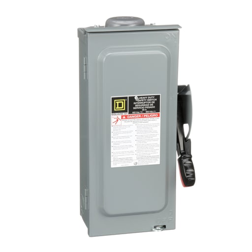 Square-D / Schneider - Square D H361RB 600 VAC 30 Amp 3-Pole Class H/J/K/L/R Fusible Heavy Duty Safety Switch
