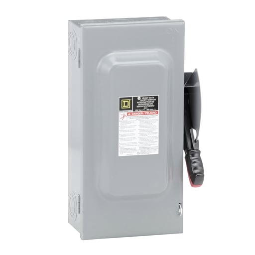 Square-D / Schneider - Square D VHU362 600V 60A 3-Pole Type-1 Unfused Heavy Duty Safety Switch w/ Viewing Window