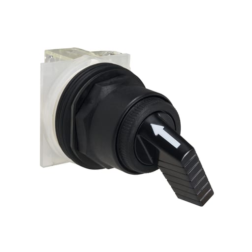 Square-D / Schneider - Square D 9001SKS25B 30 mm 2-Position Black Momentary/Maintained Knob Non-Illuminated Selector Switch Operator