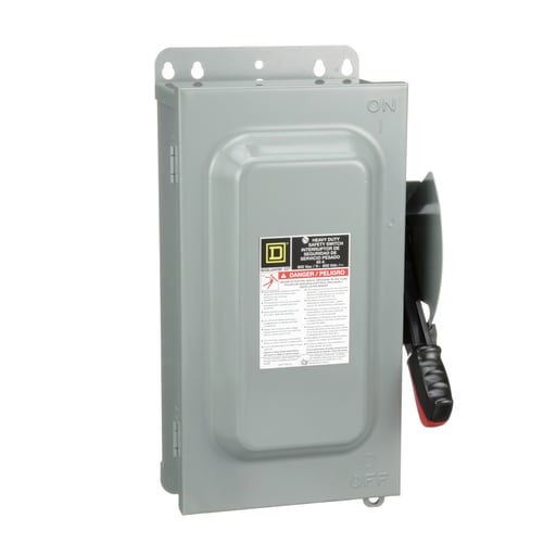 Square-D / Schneider - Square D H362AWK 600 VAC 60 Amp 3-Pole Class H/J/K/L/R Fusible Heavy Duty Safety Switch