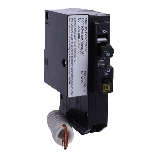 Square-D / Schneider - Square D QO120EPD1200 1-Pole 20 Amp 120/240 Volt Plug-On Thermal Magnetic Miniature Circuit Breaker