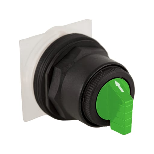 Square-D / Schneider - Square D 9001SK11J38LGG 30 mm 2-Position Green Maintained Knob Illuminated Selector Switch Operator